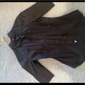 WHBM collared button down black shirt